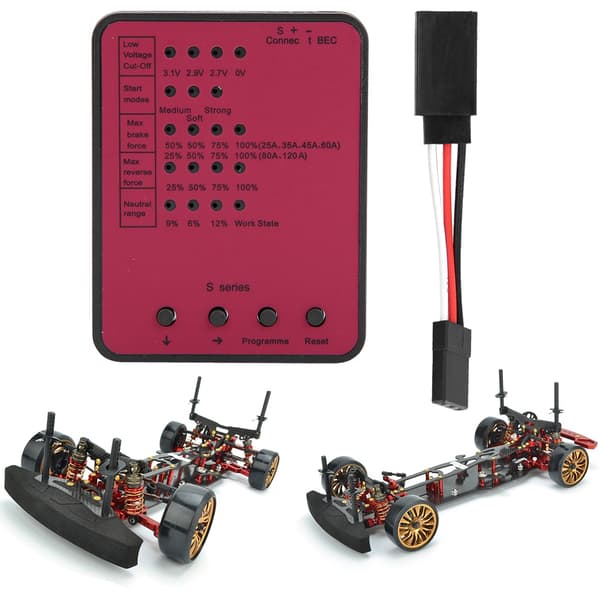 1:10 RC Bil Programmeringskort Fjernbetjening Tilbehør til Elektronisk Hastighedsregulator