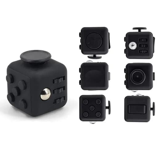 Fidget Cube antistress svart modell