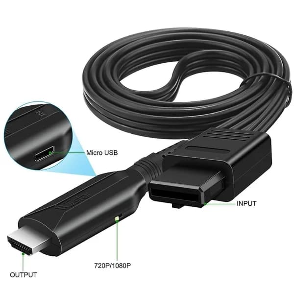 Teräväpiirto N64–HDMI-yhteensopiva videoäänimuunninsovitin 1080p/720p