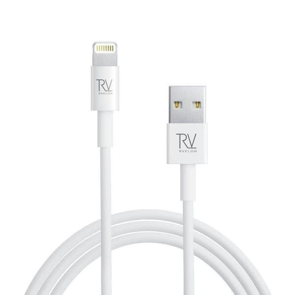 Rvelon USB-A til Lightning-kabel 1m Hvid Vit white