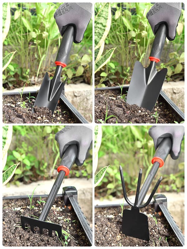 1 st (svart bred spade) trädgårdsspade för plantering och omplantering, flexibel användning