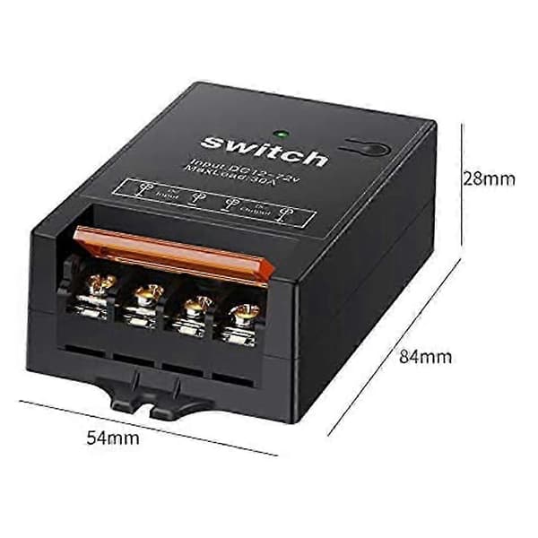 Fjernkontrollbryter, DC 12V/24V/48V/72V 40A Relé, Trådløs RF-bryter med 984FT Langdistansefjernkontroll [DB]