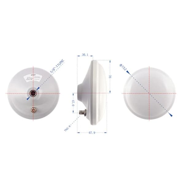 High-Precision GPS GLONASS BDS S-BAND RTK Antenna Shell for External Full-Band GNSS Survey Antennas Housing