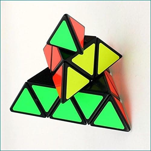 Svart bakgrunnsklistremerke Pyramidekube-puslespill - For barn og voksne