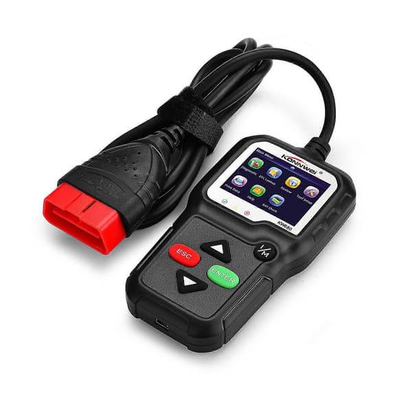 1 stk. KONNWEI KW680 OBDII/EOBD-scanner OBD2 CAN-buskodelæser - Sort