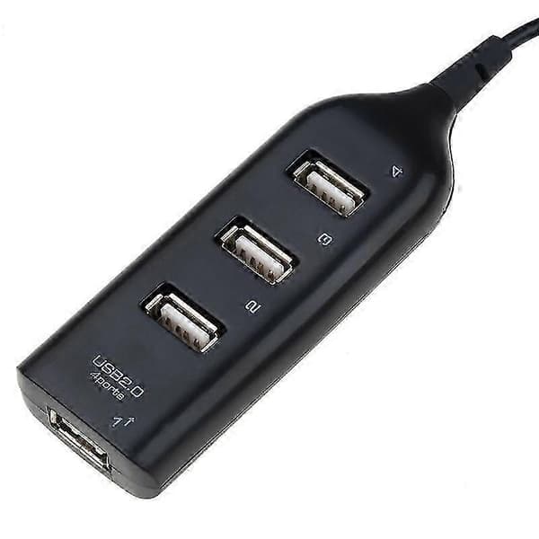 Mini 4-Port USB 2.0 Højhastigheds Splitter Adapter til Bærbar og PC [DB] hvid white