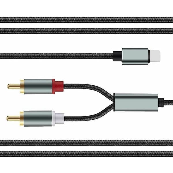 Apple lydkabel til 2RCA - Kompatibel med iPhone til højttalerforstærkerforbindelse