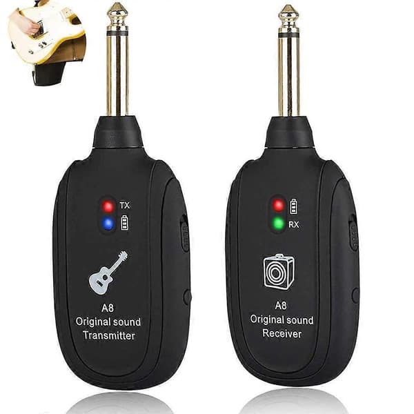 Trådløst gitarsystem 20Hz-20KHz Akustisk overføring Oppladbar sender mottaker for El