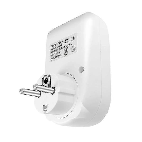 EU-plugg Timerbryter Energibesparende Digital Kjøkkentimer Stikkontakt Uke Time Programmerbar Tidsstyrt Stikkontakt