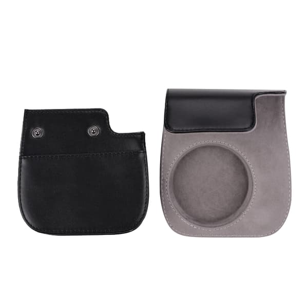 Portable Camera Bag Faux Leather Holder with Shoulder Strap