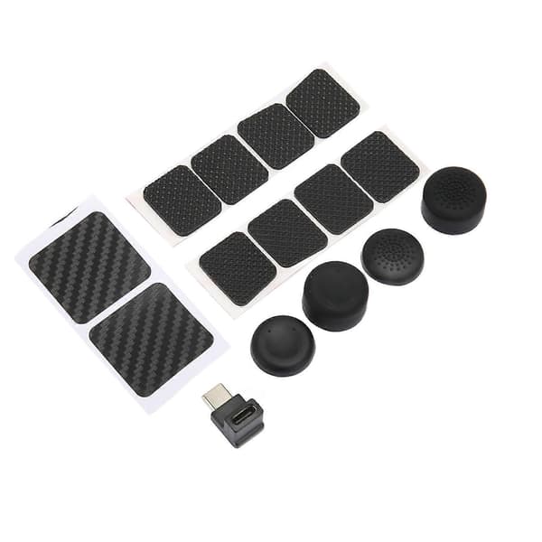Forbedringssæt til bagknapper, silikone, tommelfingergreb, touchpad-beskytter, 90 graders USB C-adapter til Steam Deck-tilbehør