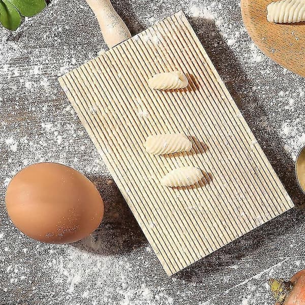 Gnocchi Boards and Wooden Butter Paddles for Rolling Dough Gnocchi Paddle Pasta Making Tool Roller