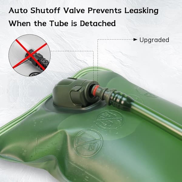 Hydration Bladder, 2L Leak-Proof Water Bladder, Leak-Proof Water Reservoir with Insulated Hose, for Cycling Hydration Backpack