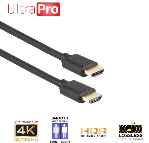 HDMI-kabel 4K 60Hz, HDMI 2.0, sort, 1 m