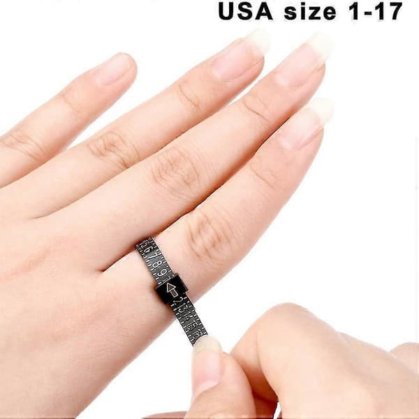 Ring Size Tool Finger Sizer Gauge with Jewelry Polishing Cloth