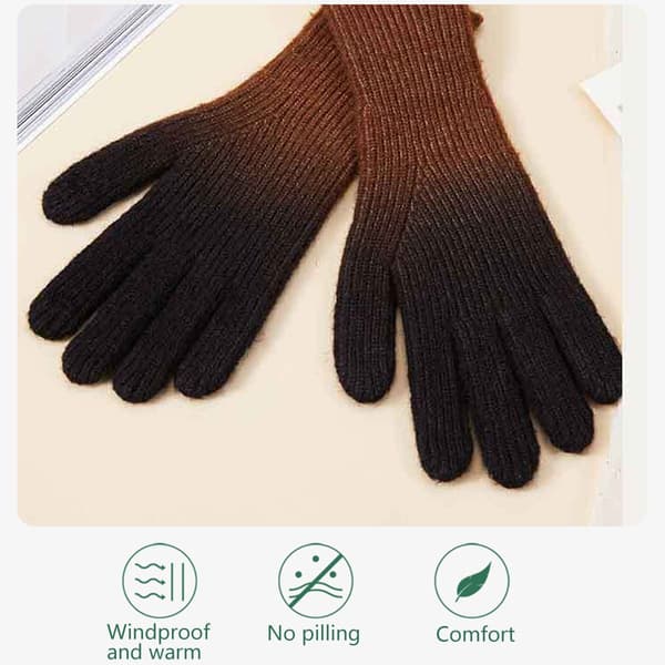 Dame vinter touch screen uld magiske handsker varme strikkede touch brune KLB