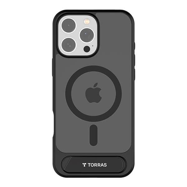 Torras Pstand Series etui til iPhone 16 ProMax (sort)