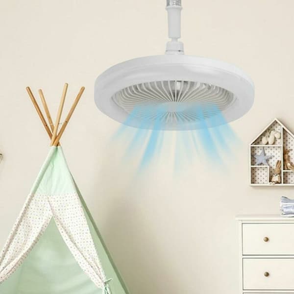 Ceiling Fan with Lighting and Remote Control LED Ceiling Fan E27 A Dimmable 30W Silent Ceiling Fan with Built-in Timer Wall Fan for Room,