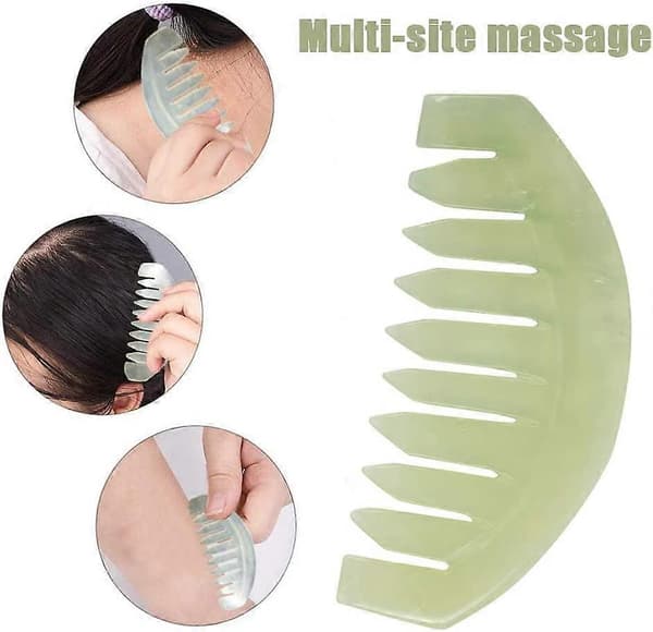 Jade Sten Massagekam Traditionel Naturlig Jade Massager Akupunktur Hovedterapi Triggerpunktsbehandling