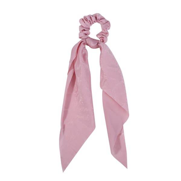 Ett set med 3 satin silke elastiska hårband med hästsvansfläta