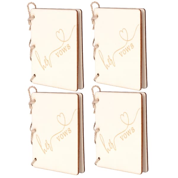 2 Sets Wedding Vow Books Anniversary Notebook Photo Props Decoration Gift #2