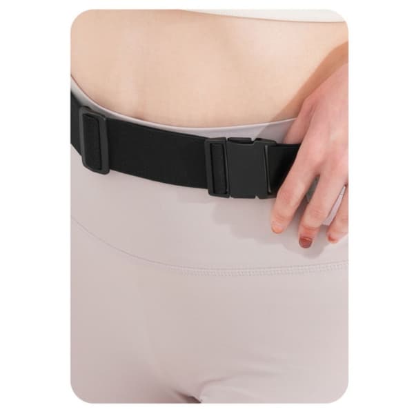Slim invisible running waist bag for running and training - waterproof with reflective strap, multi-compartment nylon lycra, lightweight bounce-free belt Gray Gray