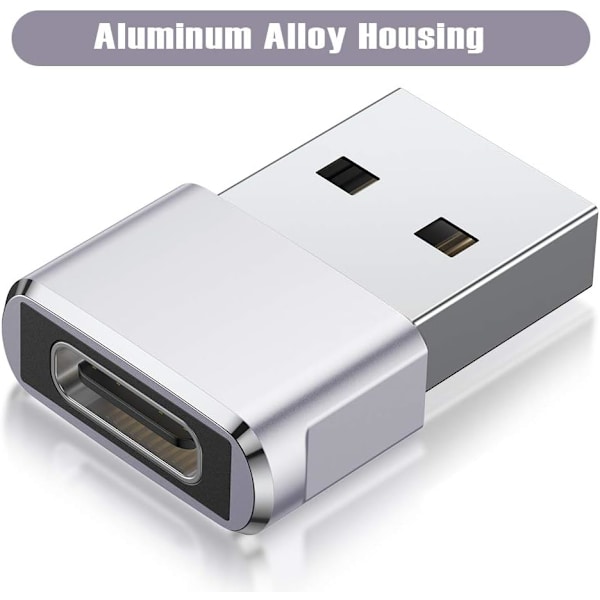 USB C-hunn til USB-hann adapter 3-pakning, Type C til USB A lader C