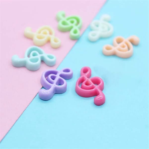 Kawaii Resin Flatback Notes, Scrapbooking Decorations, Miniature Figurines, Phone Case Accessories, DIY