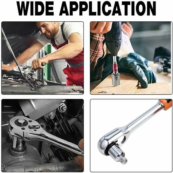 4 stk Skrallepipeadapter Skrallepipeadapter 1/2 til 3/8-3/8 til 1/2-1/4 til 3/8-3/8 til 1/4 Pipereduksjon for Piper og Bits