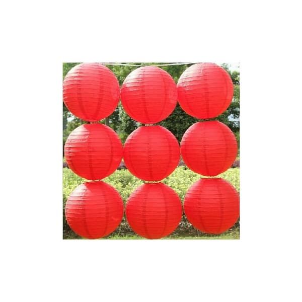 Paper Lanterns Decorations Birthday Wedding Christmas Sky (Red 25cm) CHAM