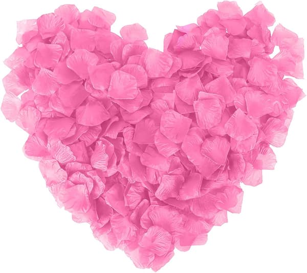 Smagløse silkeblomsterblade til bryllup, Valentinsdag, glad b DXGHC