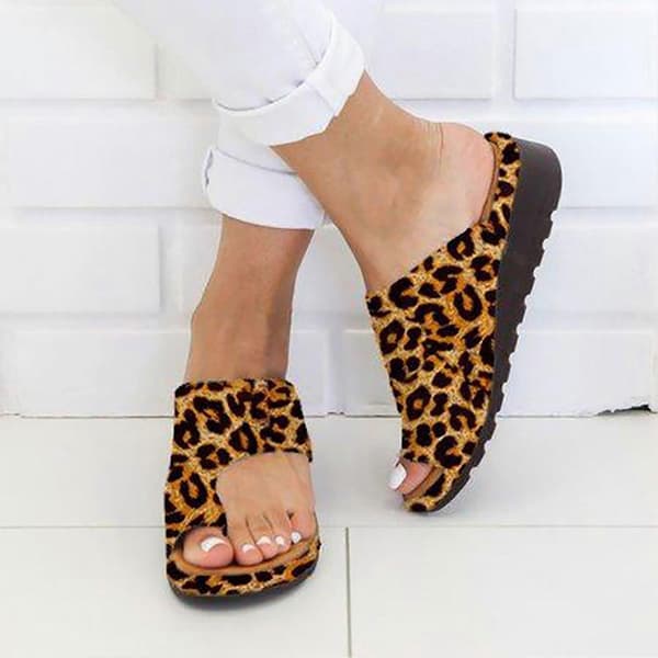 Toe Ring Slides Flip Flop Sandal Durable Thick Soled Shoes for Summer Holiday