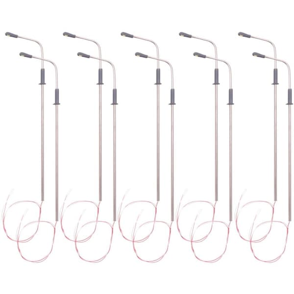 10 stk Modell LED Gatelykt Belysning Enkelthode Tog Layout Scenery 1:100