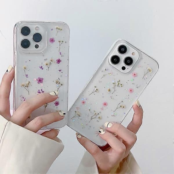 For iPhone 15 Pro Gypsophila Flowers Pattern TPU Protective Phone Case