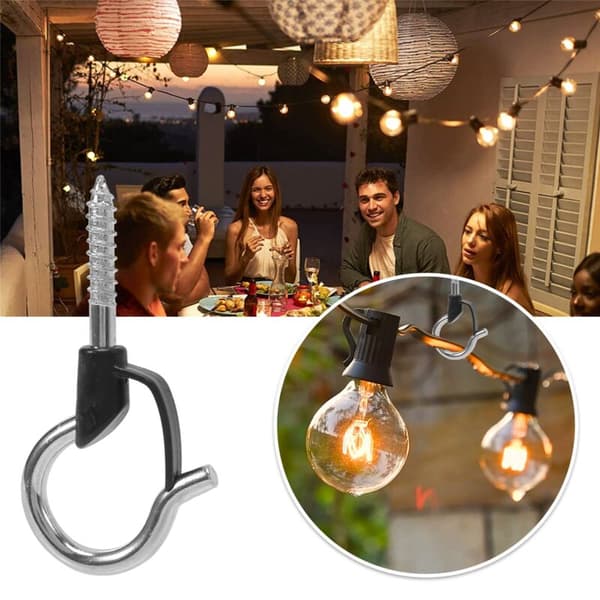 40-pack Q-Hangers, Hanging Hooks for Christmas Lights, Easy Release Outdoor Cable and String Lights, Garage LED, Safety Buckle