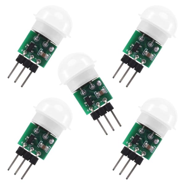 AM312 PIR-sensor, 5-pack utomhus rörelsesensor mini kropps pyroelektrisk mänsklig infraröd modul