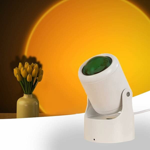 Solnedgangslampe, solnedgangslys med USB-lading, romantisk solnedgangsprojeksjons-LED-lampe, 180 graders rotasjon