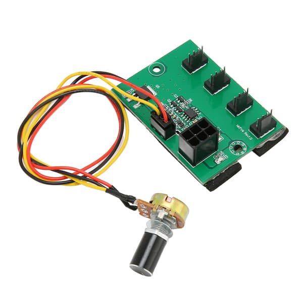 PC Ventilator Hastighedsregulator DC 12V PWM 4-vejs 30 cm Kabel Nem Installation PC Kabinet Ventilator Hub til Computer Kabinet