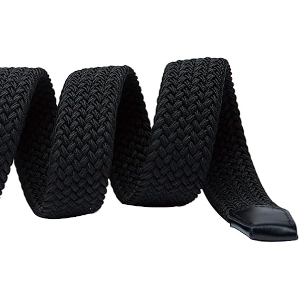 Unisex elastiskt flätat elastiskt bälte stretchbälte stretch b