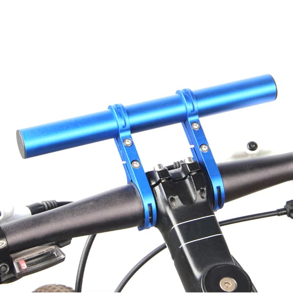Multifunctional Bicycle Handlebar Extension Frame, Extension Bracket, Bike Light, Flashlight Holder, Bicycle Equipment, Blue Double Bracket (20m)