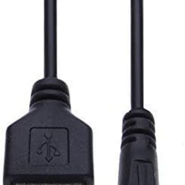 USB-DC 2,0 mm -kaapeli, kuulokkeiden USB-DC-lataussovitin, USB 2,0 kahden pakkauksen