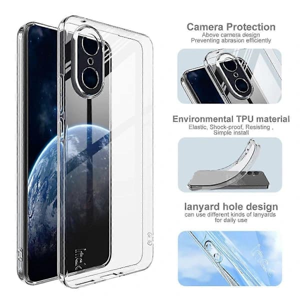Shockproof TPU Case for OnePlus Nord CE5 5G - Transparent and Slim Design