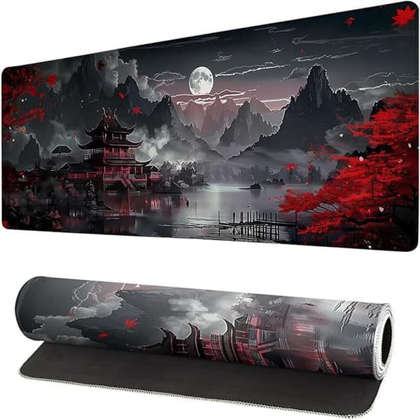 Landscape Painting Rubber Mouse Pad with Non-Slip Edge - Enhanced Grip & Artistic Design