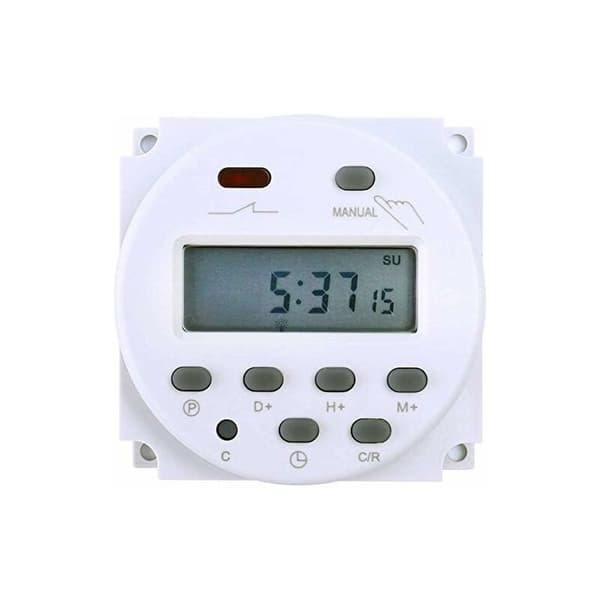 12V elektroninen ajastin ohjelmoitava LCD-näyttö