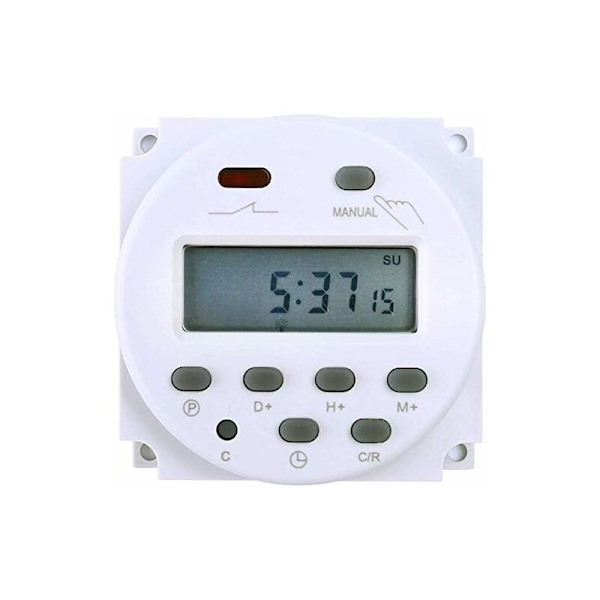 12V elektronisk timer Programmerbar LCD-skærm