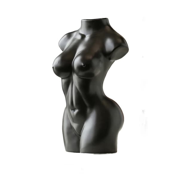 Female Body Vase - Bohemian Decorative Black