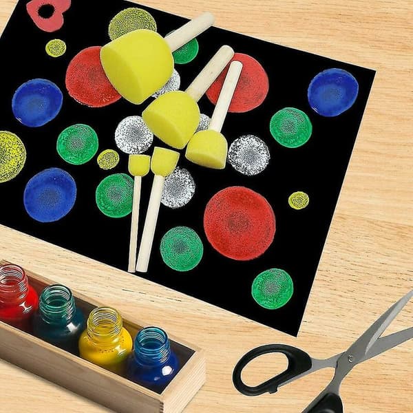 20 stk. skumsvamper for maling, håndverk, keramikk (gul)