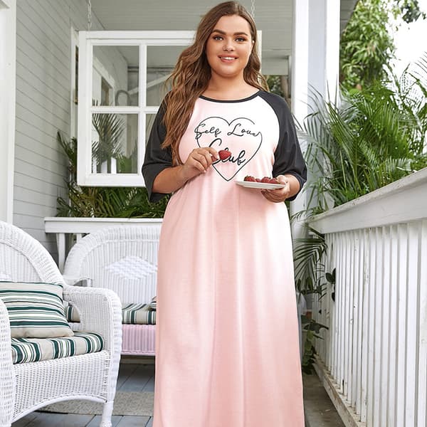 1-pack Plus Size Women's Dress, Long, Contrast Print