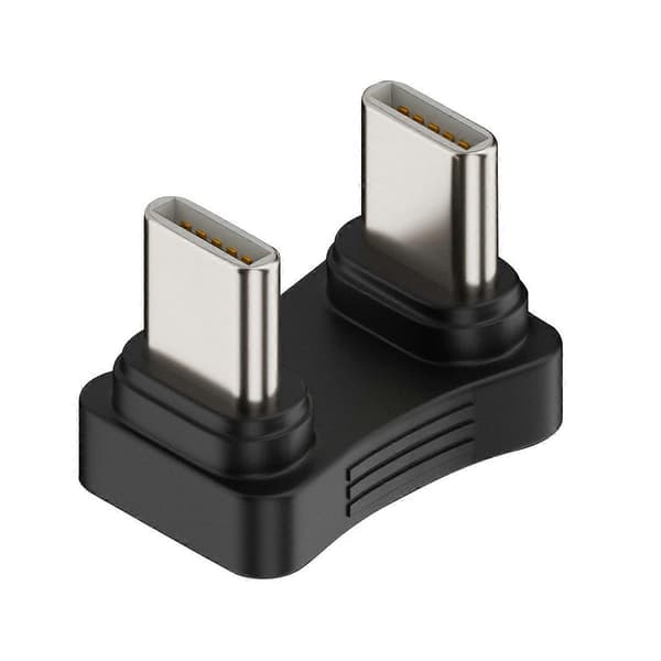 UC-009-MM Albue U-Form Dobbelt-Hoved USB-C Adapter 480Mbps Hurtig Overførsel Type-C Han til Han