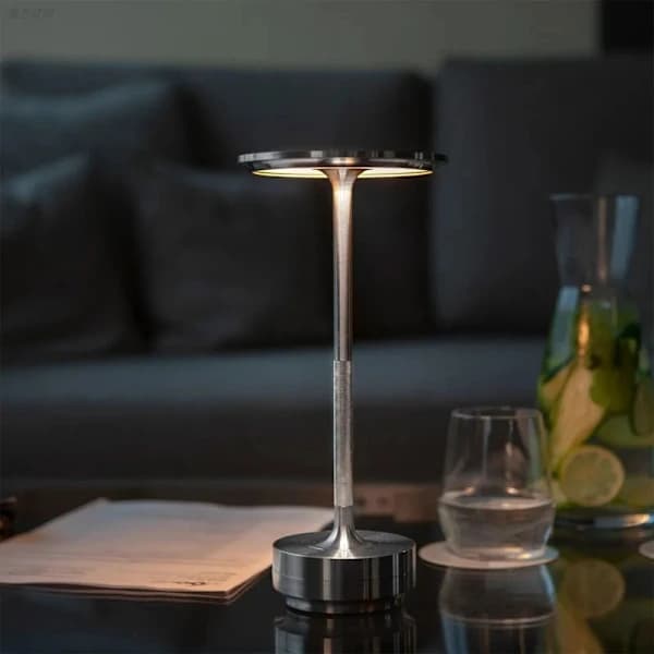 Trådløs bordlampe / skrivebordslampe - LED-lampe 1-pak sølv 1-pak sølv 1-Pack Silver